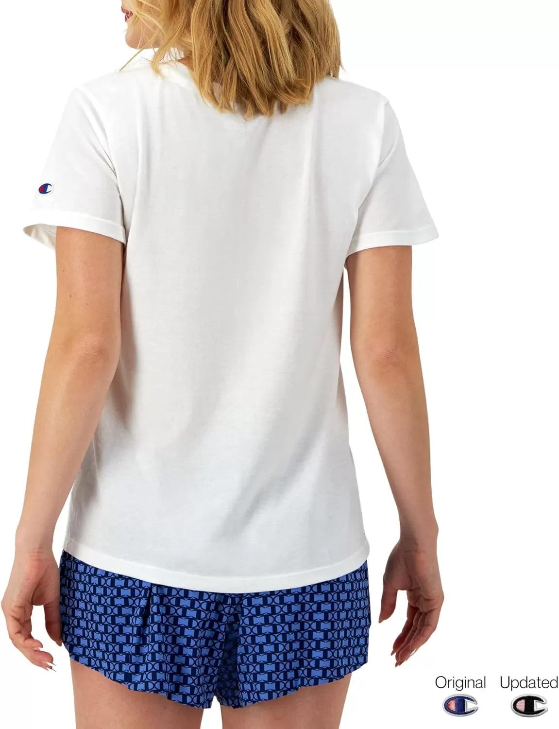 imageChampion Womens Tshirt Classic Short Sleeve Tshirt Lightweight Tee for Women Script Logo Plus Size AvailableWhite Script
