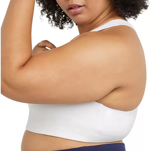 imageChampion WomenS Sports Bra Authentic Moderate Support Classic Sports Bra For Women Plus Size AvailableWhite Script