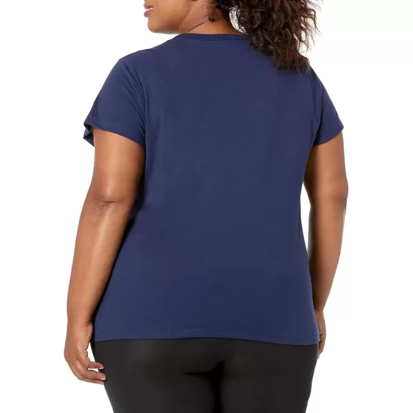 imageChampion Womens Tshirt Classic Short Sleeve Tshirt Lightweight Tee for Women Script Logo Plus Size AvailableAthletic Navy Script Retired