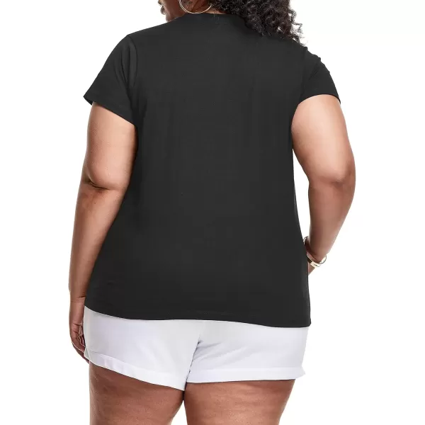 imageChampion Womens Tshirt Classic Short Sleeve Tshirt Lightweight Tee for Women Script Logo Plus Size AvailableBlack Script