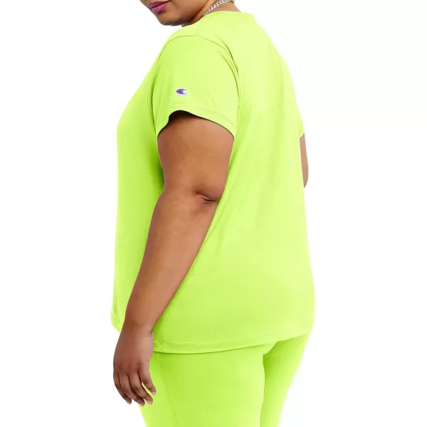 imageChampion Womens Tshirt Classic Short Sleeve Tshirt Lightweight Tee for Women Script Logo Plus Size AvailableFrozen Lime Script