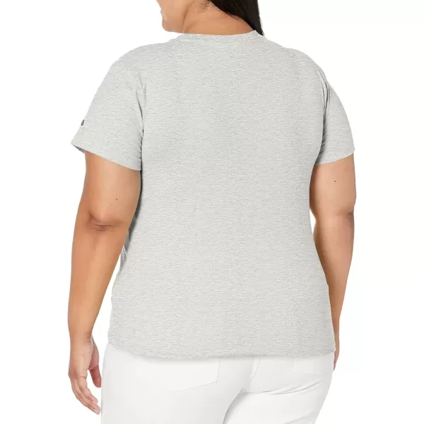 imageChampion Womens Tshirt Classic Short Sleeve Tshirt Lightweight Tee for Women Script Logo Plus Size AvailableOxford Gray Small Script