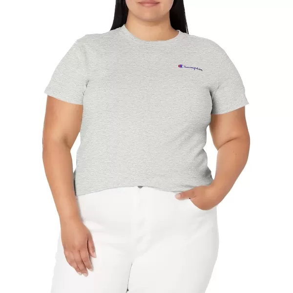 imageChampion Womens Tshirt Classic Short Sleeve Tshirt Lightweight Tee for Women Script Logo Plus Size AvailableOxford Gray Small Script