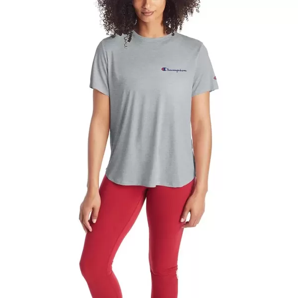 imageChampion Womens Tshirt Classic Short Sleeve Tshirt Lightweight Tee for Women Script Logo Plus Size AvailableOxford Gray Small Script