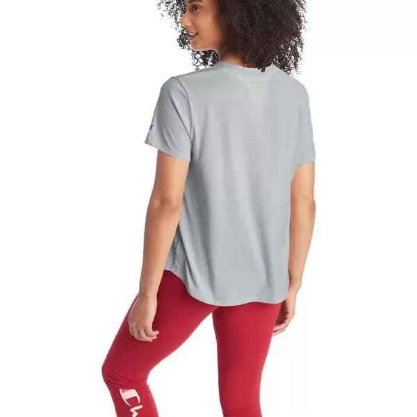 imageChampion Womens Tshirt Classic Short Sleeve Tshirt Lightweight Tee for Women Script Logo Plus Size AvailableOxford Gray Small Script