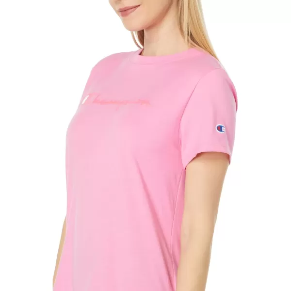imageChampion Womens Tshirt Classic Short Sleeve Tshirt Lightweight Tee for Women Script Logo Plus Size AvailablePink Ribbon Script