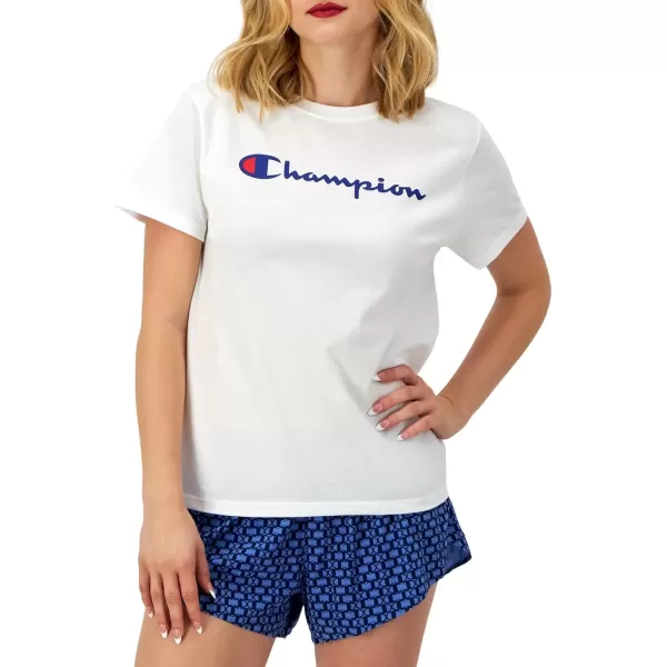 imageChampion Womens Tshirt Classic Short Sleeve Tshirt Lightweight Tee for Women Script Logo Plus Size AvailableWhite Script