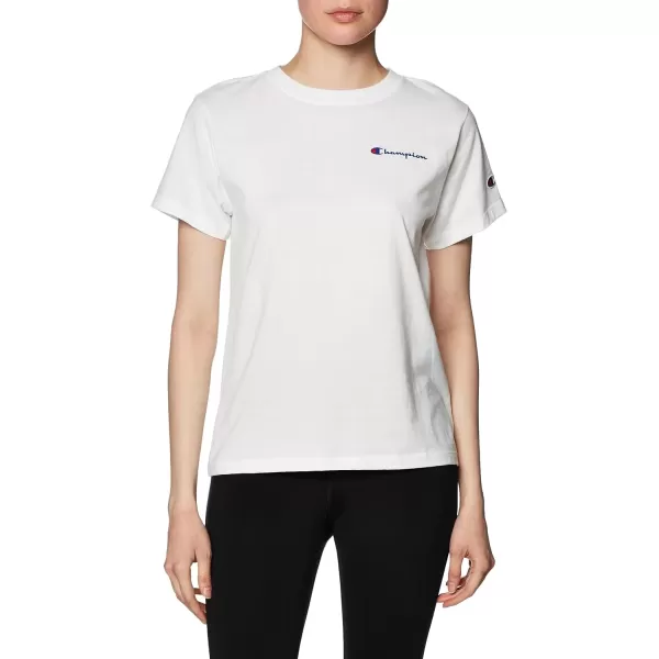 imageChampion Womens Tshirt Classic Short Sleeve Tshirt Lightweight Tee for Women Script Logo Plus Size AvailableWhite Small Script