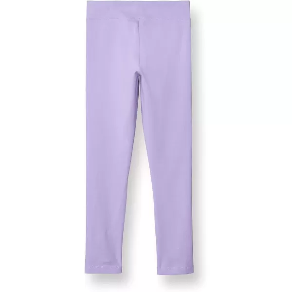 imageChampion CottonRich Leggings for Girls Solid Color Script 21quotSalty Purple Small Script