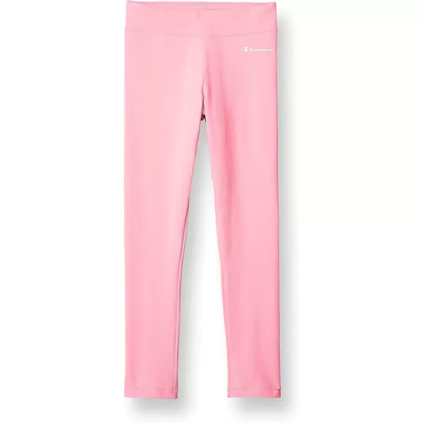 imageChampion CottonRich Leggings for Girls Solid Color Script 21quotSpark Pink Small Script