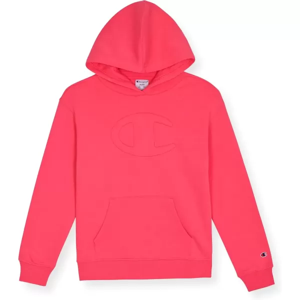 imageChampion Girls Hoodie and Sweatpant Set for Kids Athletic Fleece SweatsuitHot Pink Cargo