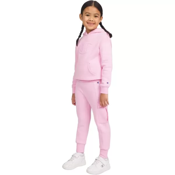imageChampion Girls Hoodie and Sweatpant Set for Kids Athletic Fleece SweatsuitLilac Sachet Cargo