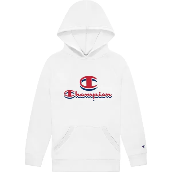 imageChampion Girls Hoodie for Kids Pullover Sweatshirt For Girls Athletic SweaterMedium  WhiteDrop Shadow Red Script