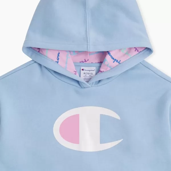 imageChampion Girls Hoodie for Kids Pullover Sweatshirt For Girls Athletic SweaterPlacid Blue