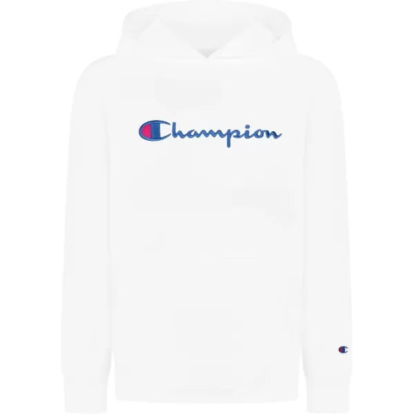 imageChampion Girls Hoodie for Kids Pullover Sweatshirt For Girls Athletic SweaterSiganture White