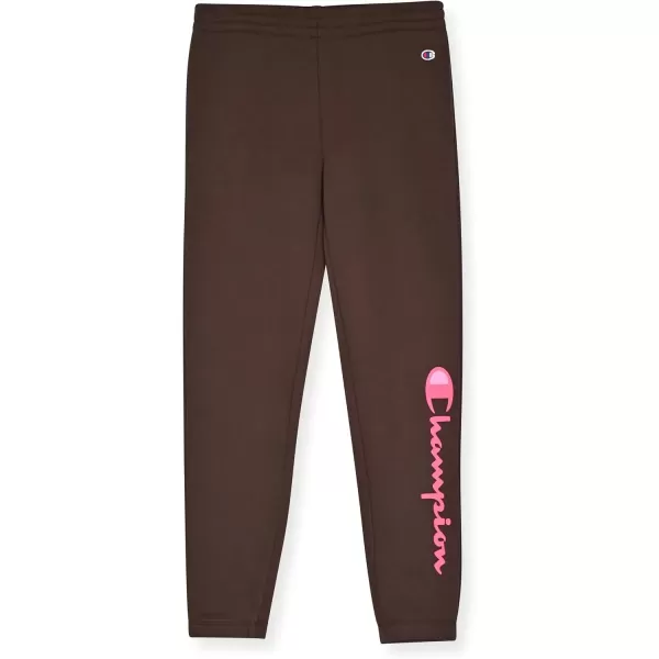 imageChampion Girls Sweatpants for Kids Fleece Girls Jogger Pants Girls ClothesCoffee Brown
