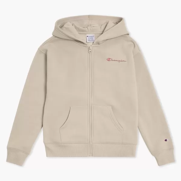 imageChampion Girls Sweatshirt Full Zip Up Fleece Girls Hoodie Sweatshirt Top Girl ClothesKhaki Signature