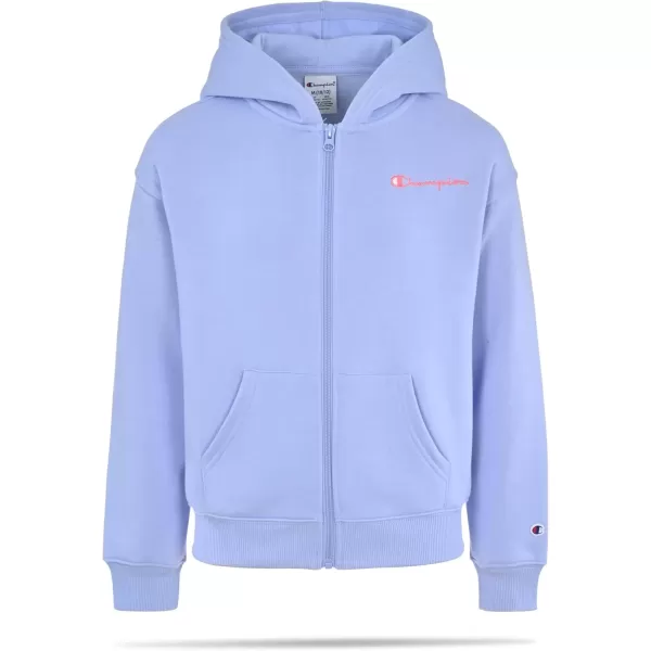 imageChampion Girls Sweatshirt Full Zip Up Fleece Girls Hoodie Sweatshirt Top Girl ClothesLavender Mist Signature