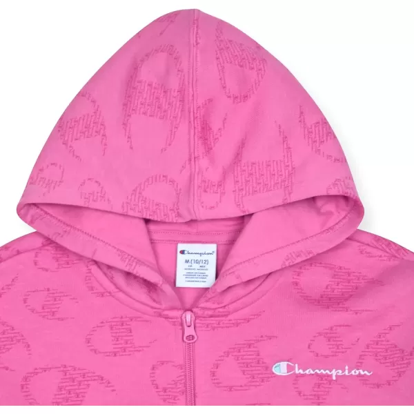 imageChampion Girls Sweatshirt Full Zip Up Fleece Girls Hoodie Sweatshirt Top Girl ClothesRosebud Logo