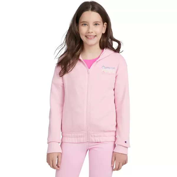 imageChampion Girls Sweatshirt Full Zip Up Fleece Girls Hoodie Sweatshirt Top Girl ClothesSoft Pink Signature