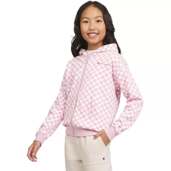 imageChampion Girls Sweatshirt Full Zip Up Fleece Girls Hoodie Sweatshirt Top Girl ClothesSweet Lilac Check