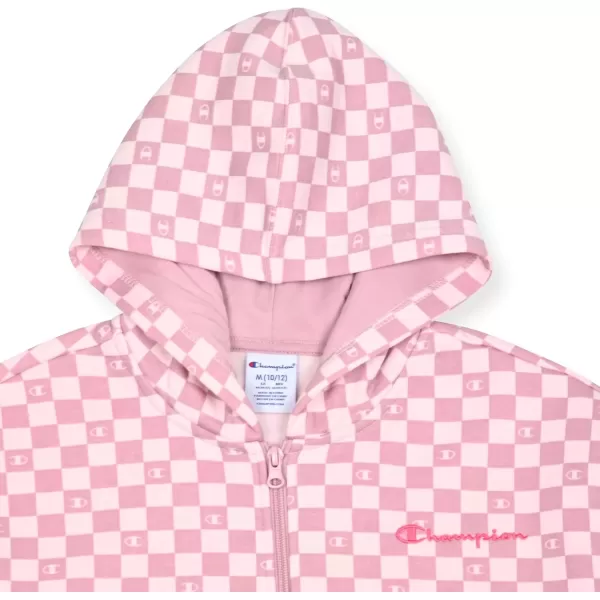 imageChampion Girls Sweatshirt Full Zip Up Fleece Girls Hoodie Sweatshirt Top Girl ClothesSweet Lilac Check