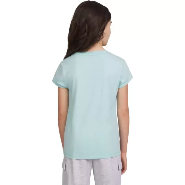 imageChampion Girls Tee Shirt for Kids Short Sleeve TShirt Girls TopsCanal Blue