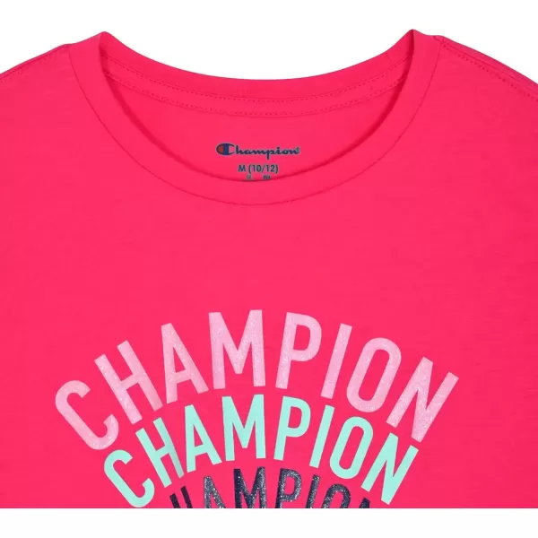 imageChampion Girls Tee Shirt for Kids Short Sleeve TShirt Girls TopsMagenta