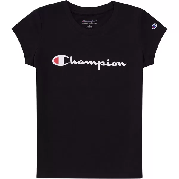 imageChampion Girls Tee Shirt for Kids Short Sleeve TShirt Girls TopsNitro Black