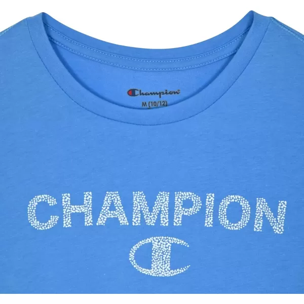 imageChampion Girls Tee Shirt for Kids Short Sleeve TShirt Girls TopsRiver Blue