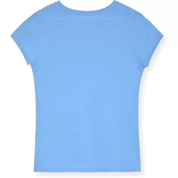 imageChampion Girls Tee Shirt for Kids Short Sleeve TShirt Girls TopsSignature Placid Blue