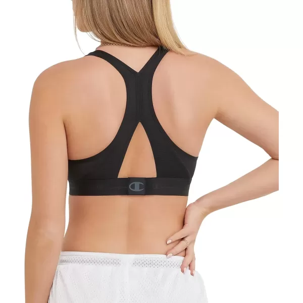 imageChampion WomenS Sports Bra Curvy Bra Moderate Support Bra Low Cut Sports Bra For WomenBlack