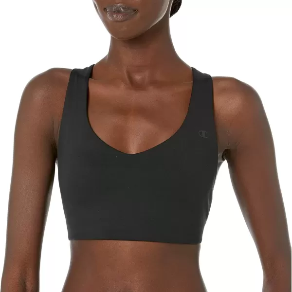 imageChampion WomenS Sports Bra Soft Touch Moisture Wicking Bra Low Impact Sports Bra For WomenBlack
