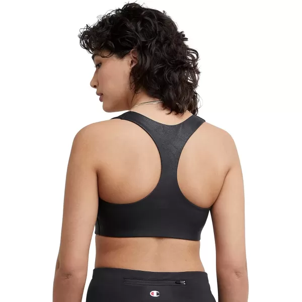 imageChampion WomenS Sports Bra Soft Touch Moisture Wicking Bra Low Impact Sports Bra For WomenBlack Faux Leather