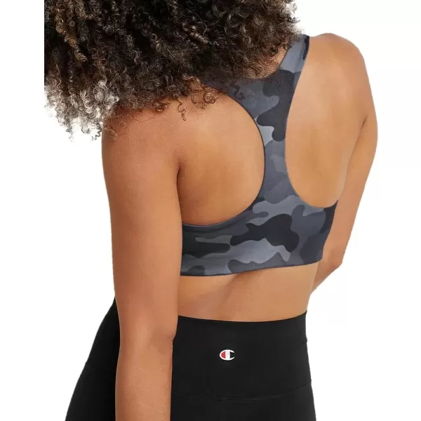 imageChampion WomenS Sports Bra Soft Touch Moisture Wicking Bra Low Impact Sports Bra For WomenSport Camo Ammo Black