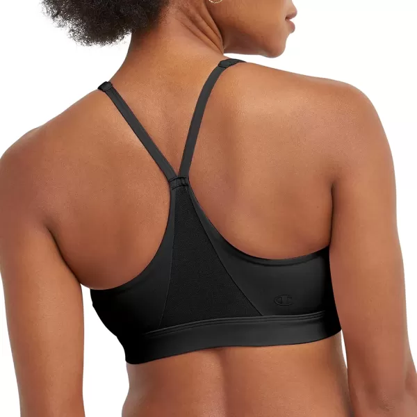 imageChampion Womens Sports Bra Soft Touch Moisturewicking Bra Light Support Sports Bra Longline Sports Bra AvailableBlack