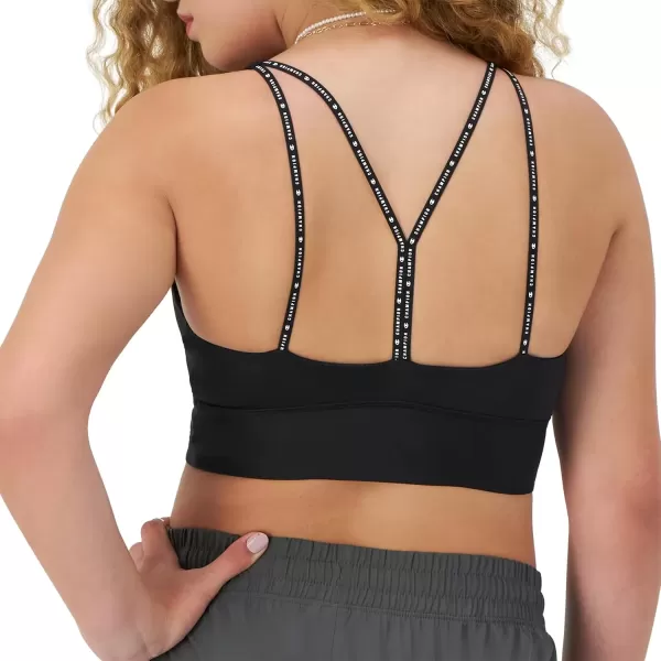 imageChampion Womens Sports Bra Soft Touch Moisturewicking Bra Light Support Sports Bra Longline Sports Bra AvailableBlack Longline