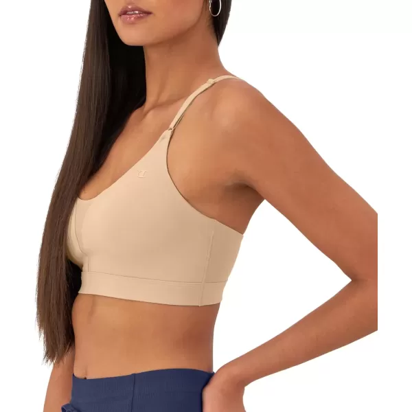 imageChampion Womens Sports Bra Soft Touch Moisturewicking Bra Light Support Sports Bra Longline Sports Bra AvailableChampagne Frost