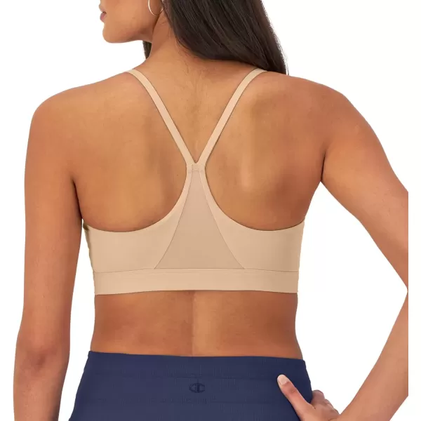 imageChampion Womens Sports Bra Soft Touch Moisturewicking Bra Light Support Sports Bra Longline Sports Bra AvailableChampagne Frost