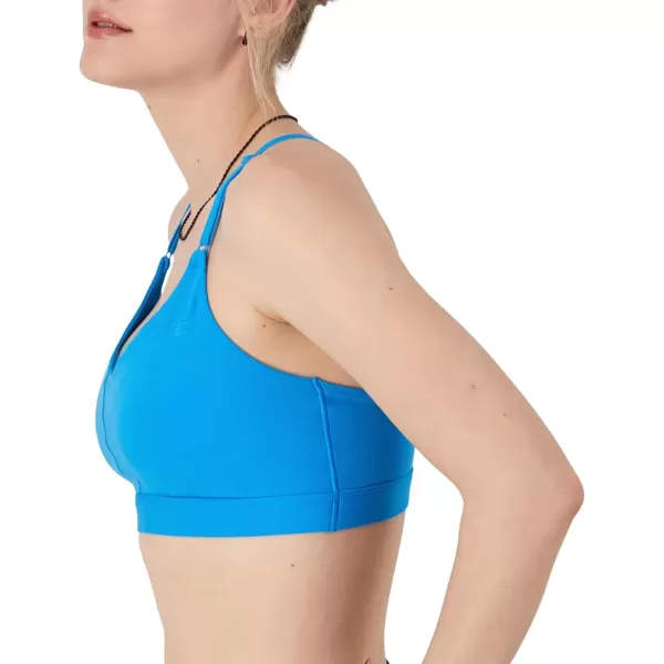 imageChampion Womens Sports Bra Soft Touch Moisturewicking Bra Light Support Sports Bra Longline Sports Bra AvailableNew Palatinate Blue