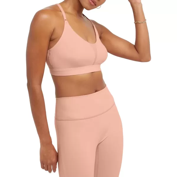imageChampion Womens Sports Bra Soft Touch Moisturewicking Bra Light Support Sports Bra Longline Sports Bra AvailableSunset Peach