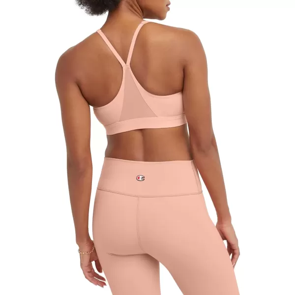 imageChampion Womens Sports Bra Soft Touch Moisturewicking Bra Light Support Sports Bra Longline Sports Bra AvailableSunset Peach