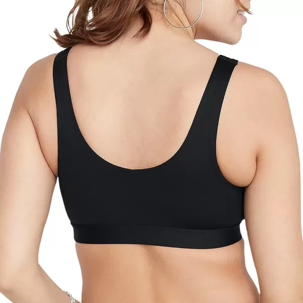 imageChampion Womens Sports Bra Soft Touch Moisturewicking Bra Moderate Support Bra for Women Plus Size AvailableBlack