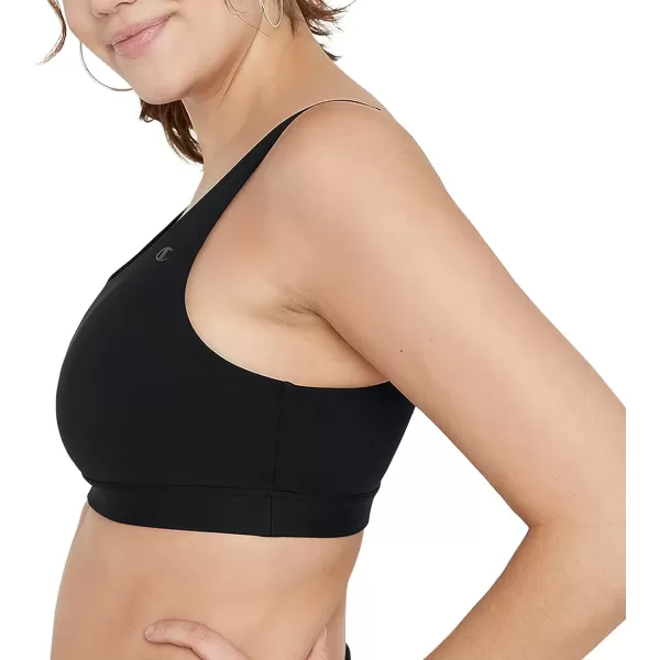 imageChampion Womens Sports Bra Soft Touch Moisturewicking Bra Moderate Support Bra for Women Plus Size AvailableBlack