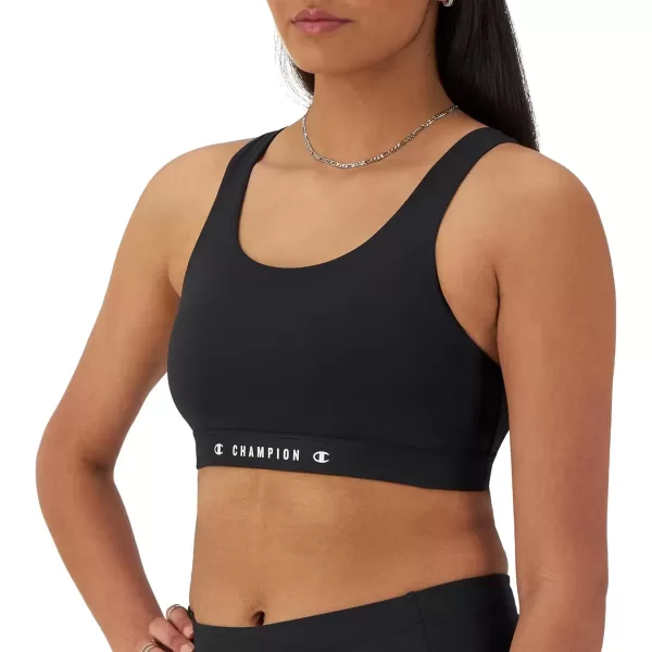 imageChampion Womens Sports Bra Soft Touch Moisturewicking Bra Moderate Support Bra for Women Plus Size AvailableBlack Champion C