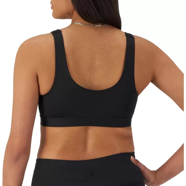 imageChampion Womens Sports Bra Soft Touch Moisturewicking Bra Moderate Support Bra for Women Plus Size AvailableBlack Champion C