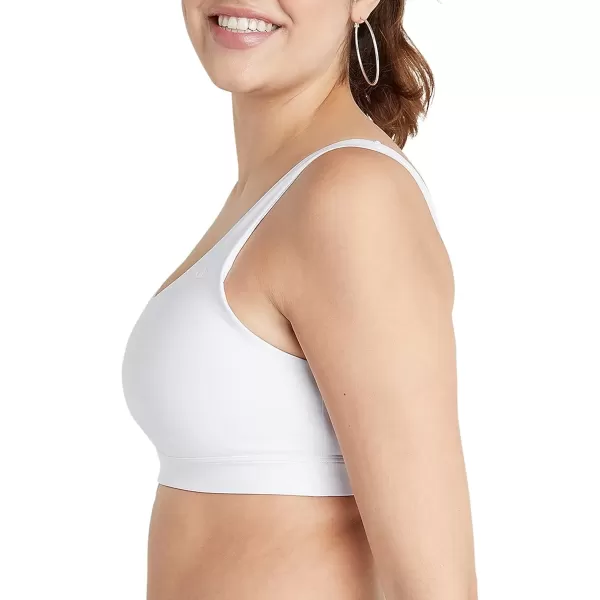 imageChampion Womens Sports Bra Soft Touch Moisturewicking Bra Moderate Support Bra for Women Plus Size AvailableWhite