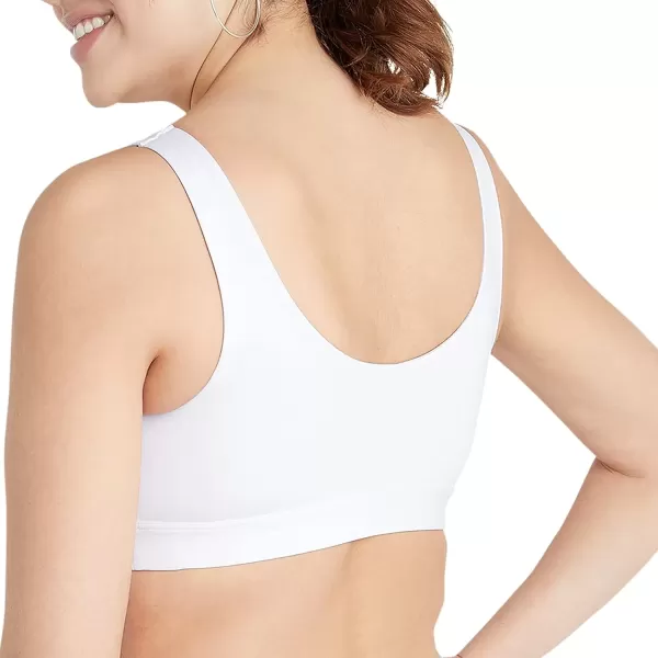 imageChampion Womens Sports Bra Soft Touch Moisturewicking Bra Moderate Support Bra for Women Plus Size AvailableWhite