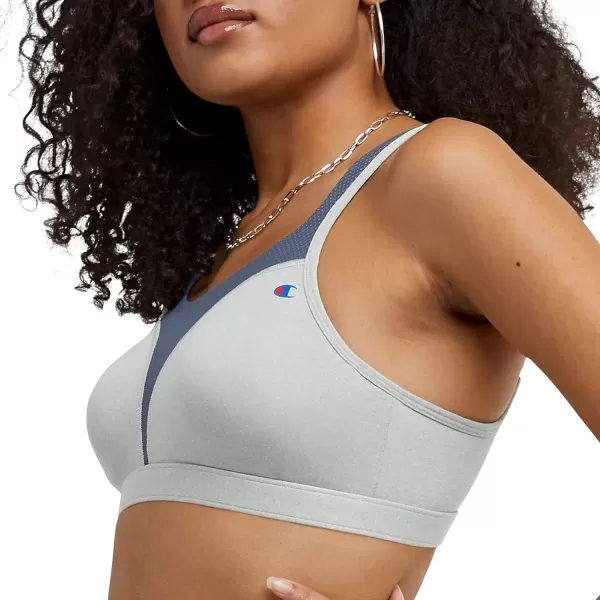imageChampion Womens Sports Bra Spot Comfort Maximum Support HighImpact Sports Bra for WomenOxford HeatherMedium Gray