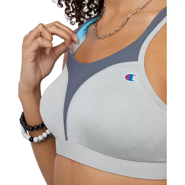 imageChampion Womens Sports Bra Spot Comfort Maximum Support HighImpact Sports Bra for WomenOxford HeatherMedium Gray